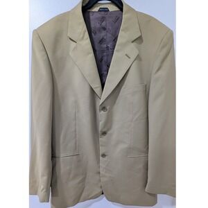 Vintage Gage Destino Tan Virgin Wool Blazer Made in Italy Mens 46R Sport Coat